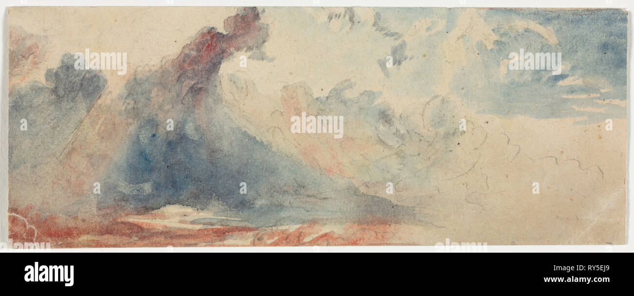 L'étude de nuage, années 1800. Anonyme. Aquarelle Banque D'Images