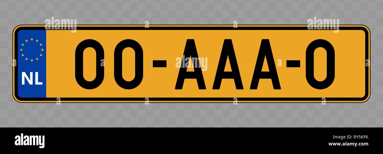 La plaque. Les plaques d'immatriculation des véhicules des Pays-Bas Image  Vectorielle Stock - Alamy