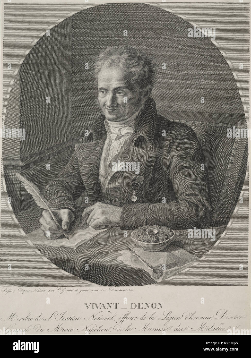 Dominique Vivant-Denon, 1810. Christophe Guerin (Français, 1758-1831). Gravure Banque D'Images