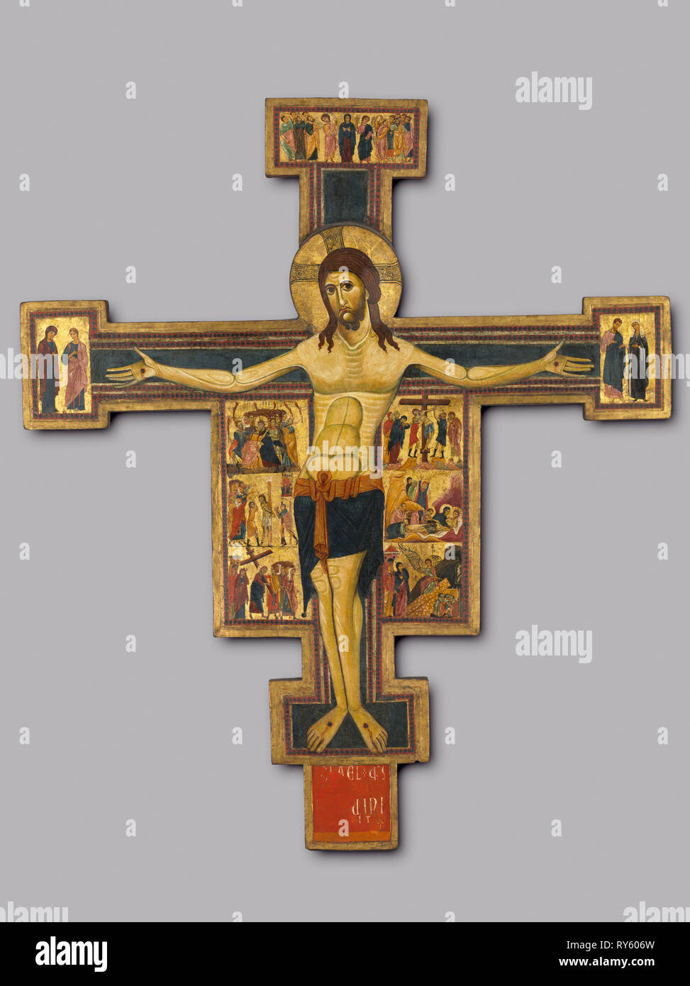 Crucifix avec scènes de la passion), ch. 1230-1240. L'Italie, Pise, 13e siècle. Tempera sur panneau avec de l'or ; pans : 186,6 x 160,7 x 12,7 cm (73 1/4 x 63 7/16 x 5 in.) ; sans encadrement : 185 x 160 x 10,2 cm (72 13/16 x 63 x 4 pouces Banque D'Images