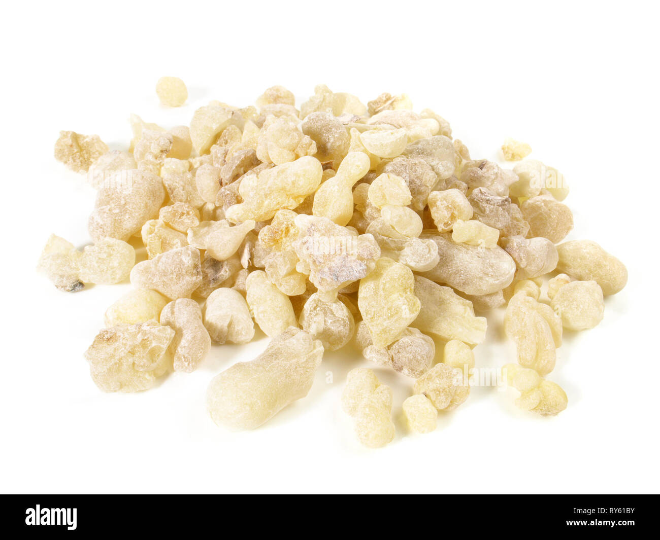 Encens blanc sur fond blanc Banque D'Images