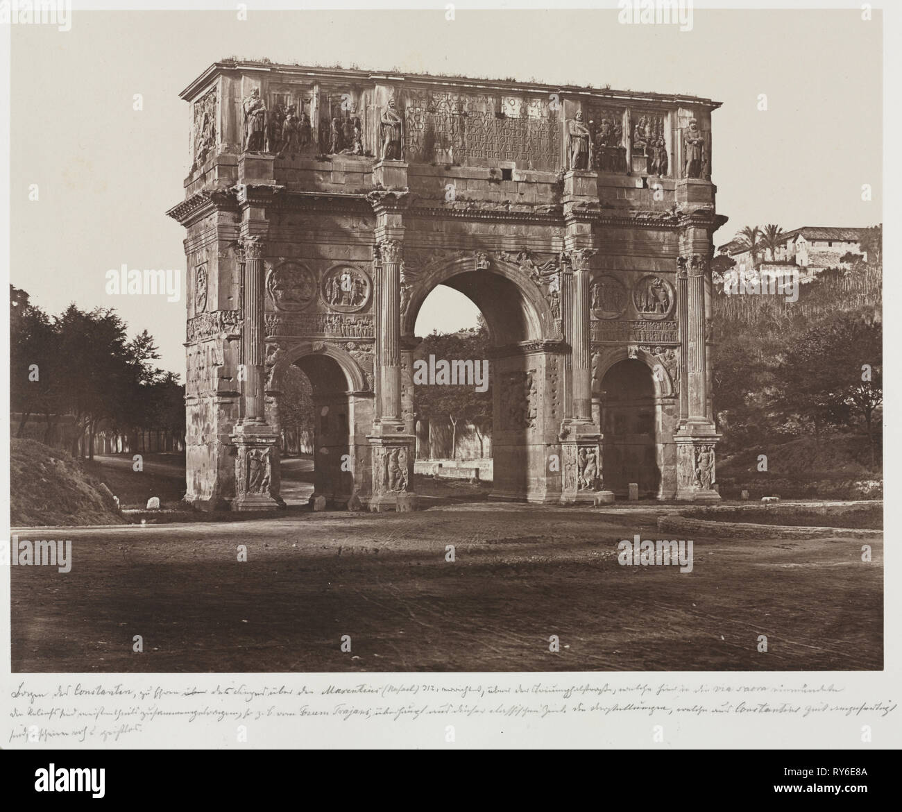Arc de Constantin, Rome, ch. 1858. James Anderson (1813-1877), britannique. L'albumine à partir de négatifs au collodion humide ; image : 27,7 x 36,5 cm (10 7/8 x 14 3/8 in.) ; enchevêtrées : 55,9 x 66 cm (22 x 26 dans Banque D'Images