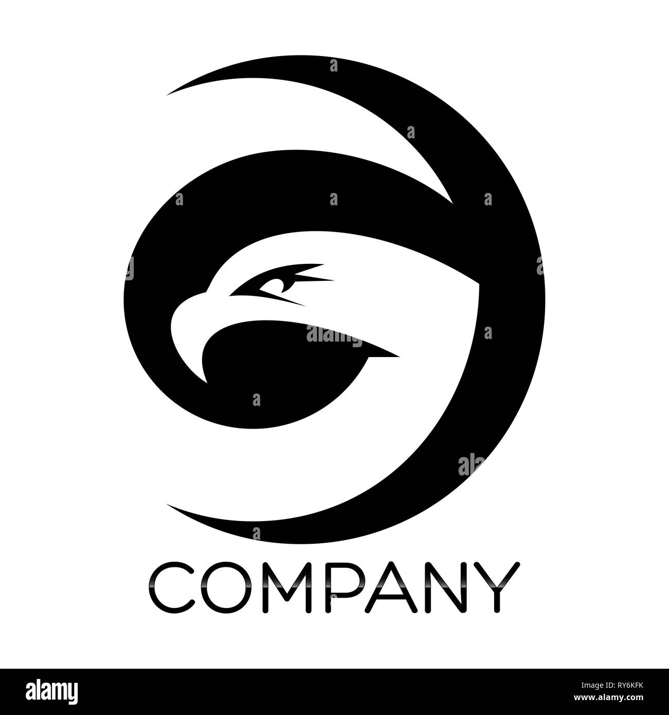 Eagle logo lettre G Banque D'Images