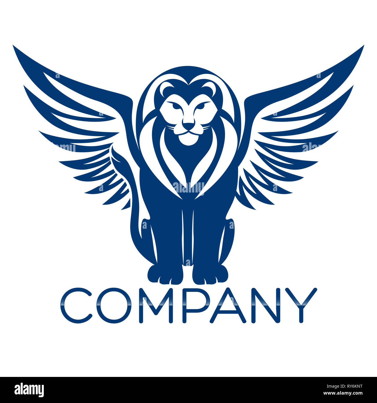 Logo lion moderne Banque D'Images