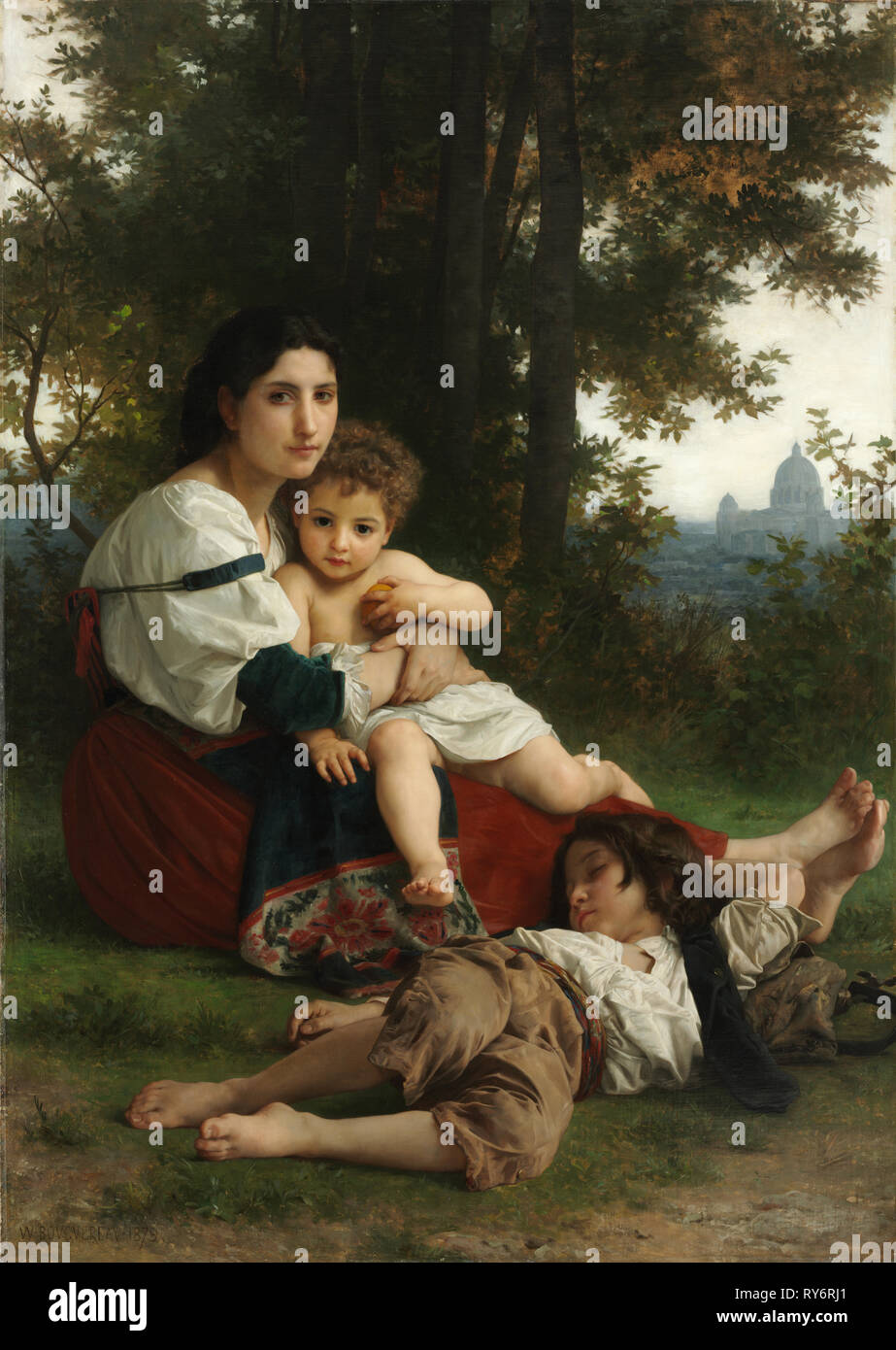 Reste, 1879. William Adolphe Bouguereau (Français, 1825-1905). Huile sur toile encadrée ; : 204 x 156 x 15 cm (80 x 61 x 5/16 7/16 5 7/8 in.) ; 164,5 x 117,8 sans cadre : cm (64 3/4 x 46 3/8 in. Banque D'Images