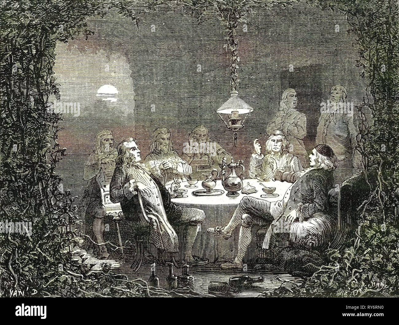 Le cercle de fous ou Watt's Private Parties à sa succession Heathfield Banque D'Images