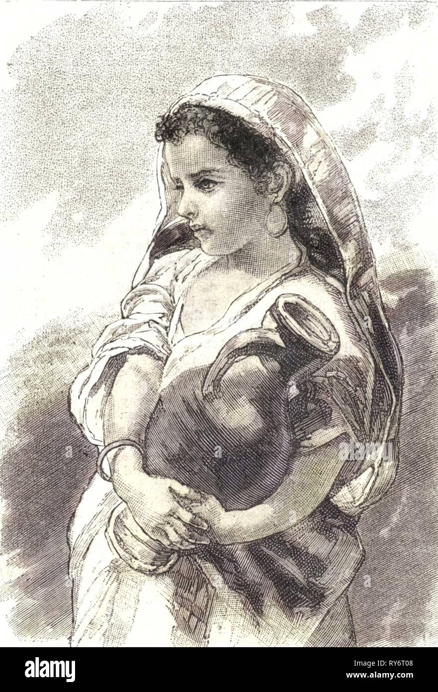 Jeune fille algérienne Algérie 1885 Banque D'Images