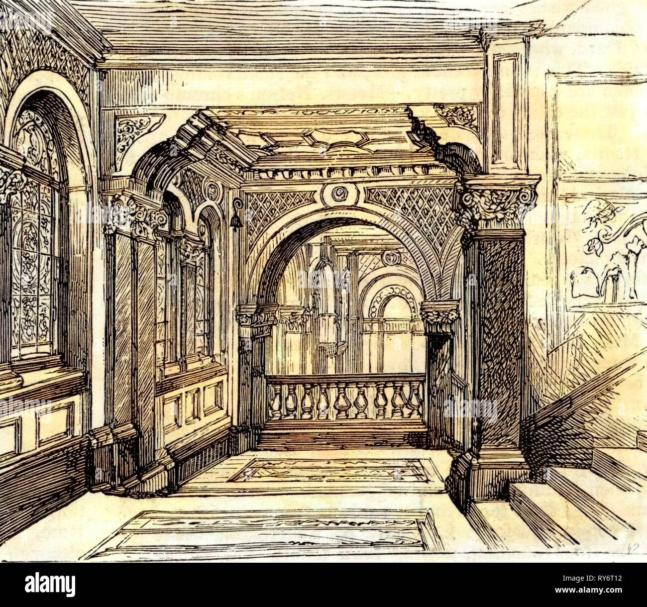 Le nouveau Musée de Birmingham 1885 Banque D'Images
