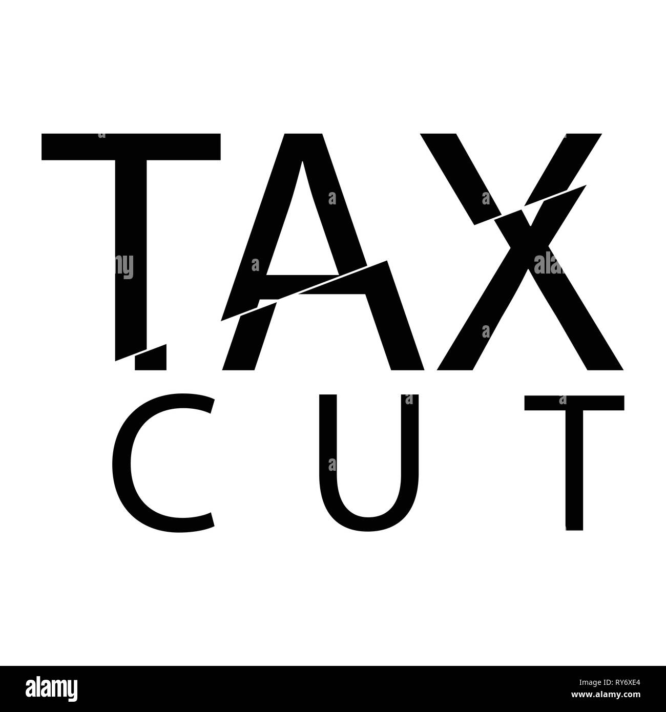 Concept de réduction des impôts Illustration de Vecteur