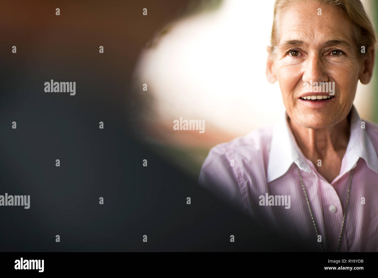 Portrait de femme vigneron. Banque D'Images