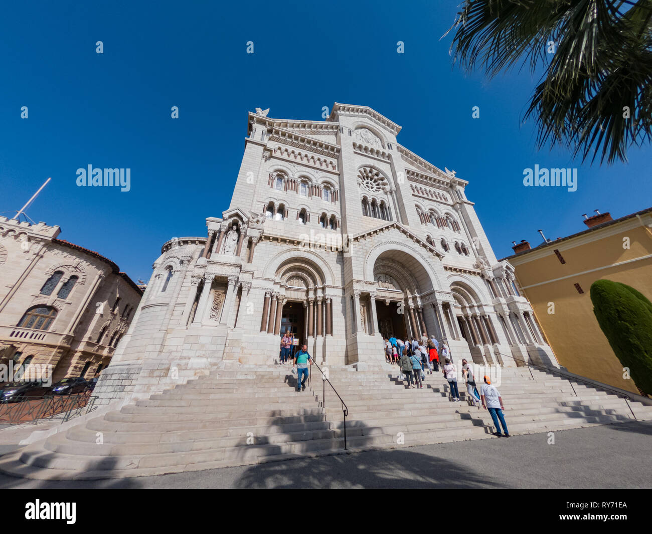 Monaco, 21 OCT : Vue extérieure de la cathédrale historique de Saint Nicolas le Oct 21, 2018 à Monco Banque D'Images