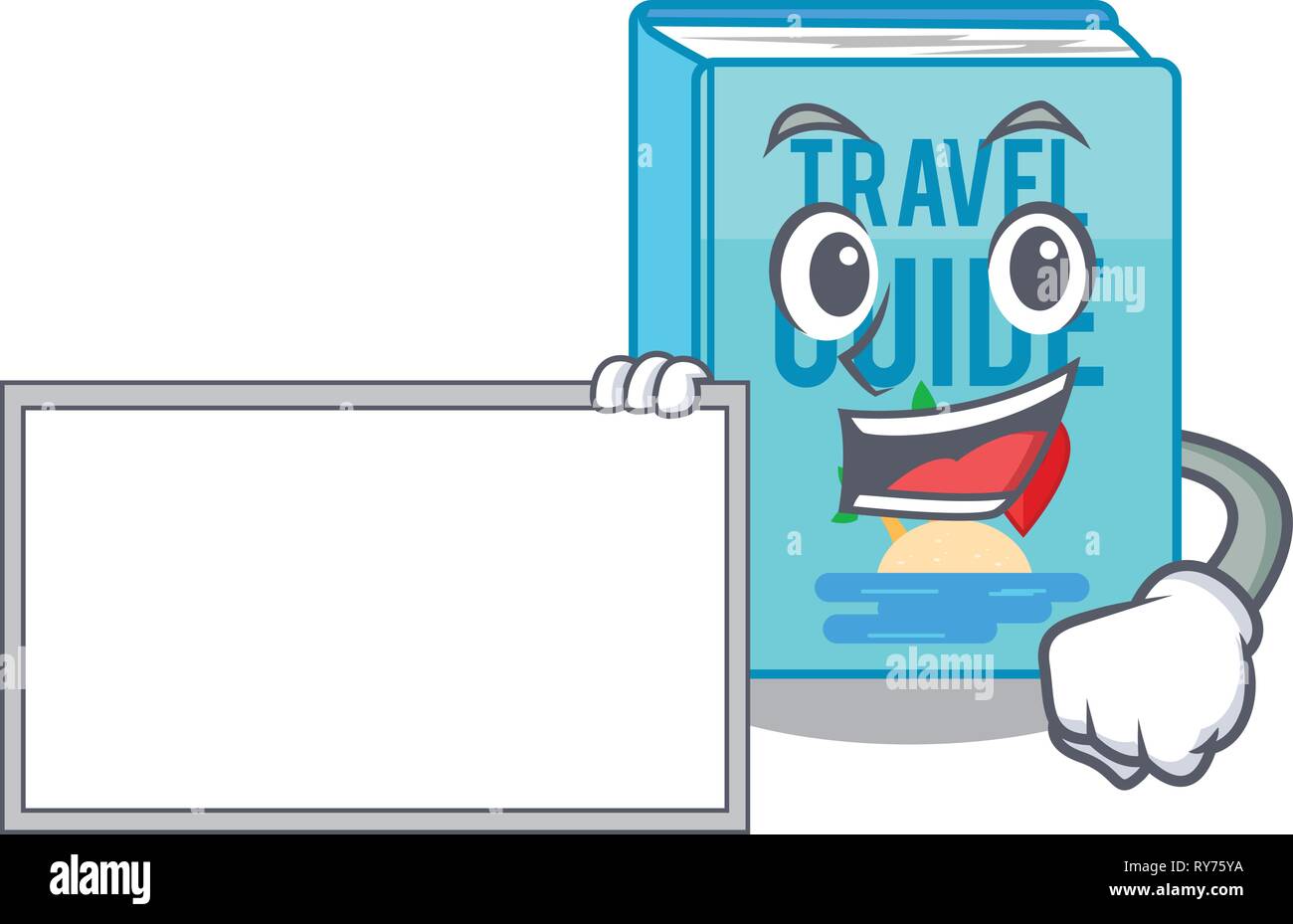 Guide de voyage conseil avec la forme mascot Illustration de Vecteur