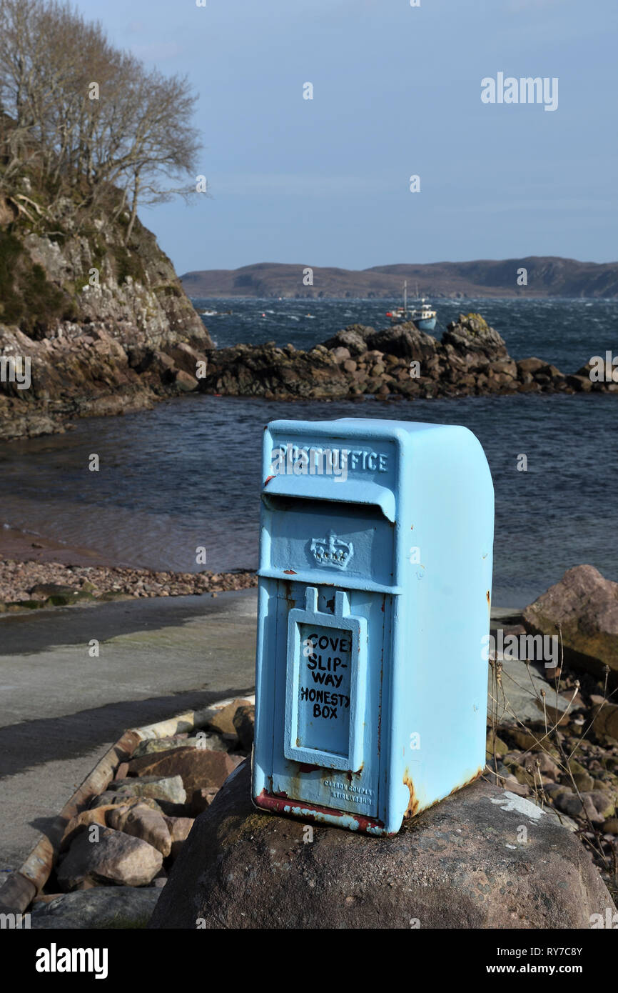 L'honnêteté de halage cove fort;Cove Harbour;Wester Ross;Ecosse Banque D'Images