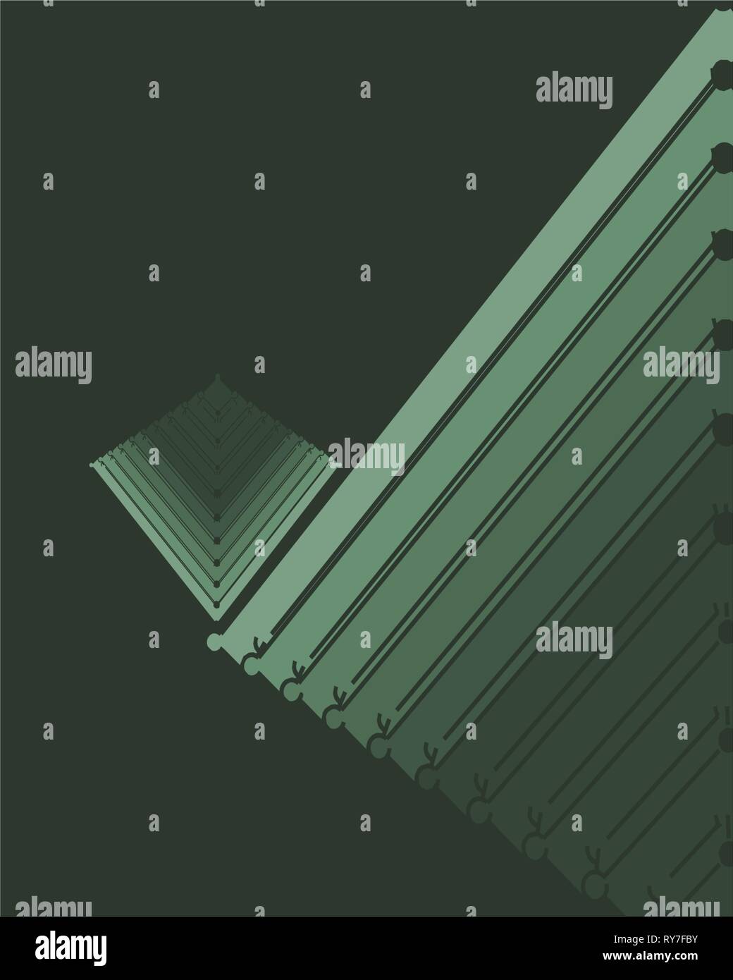 L'isométrie pyramide volumétrique Illustration de Vecteur