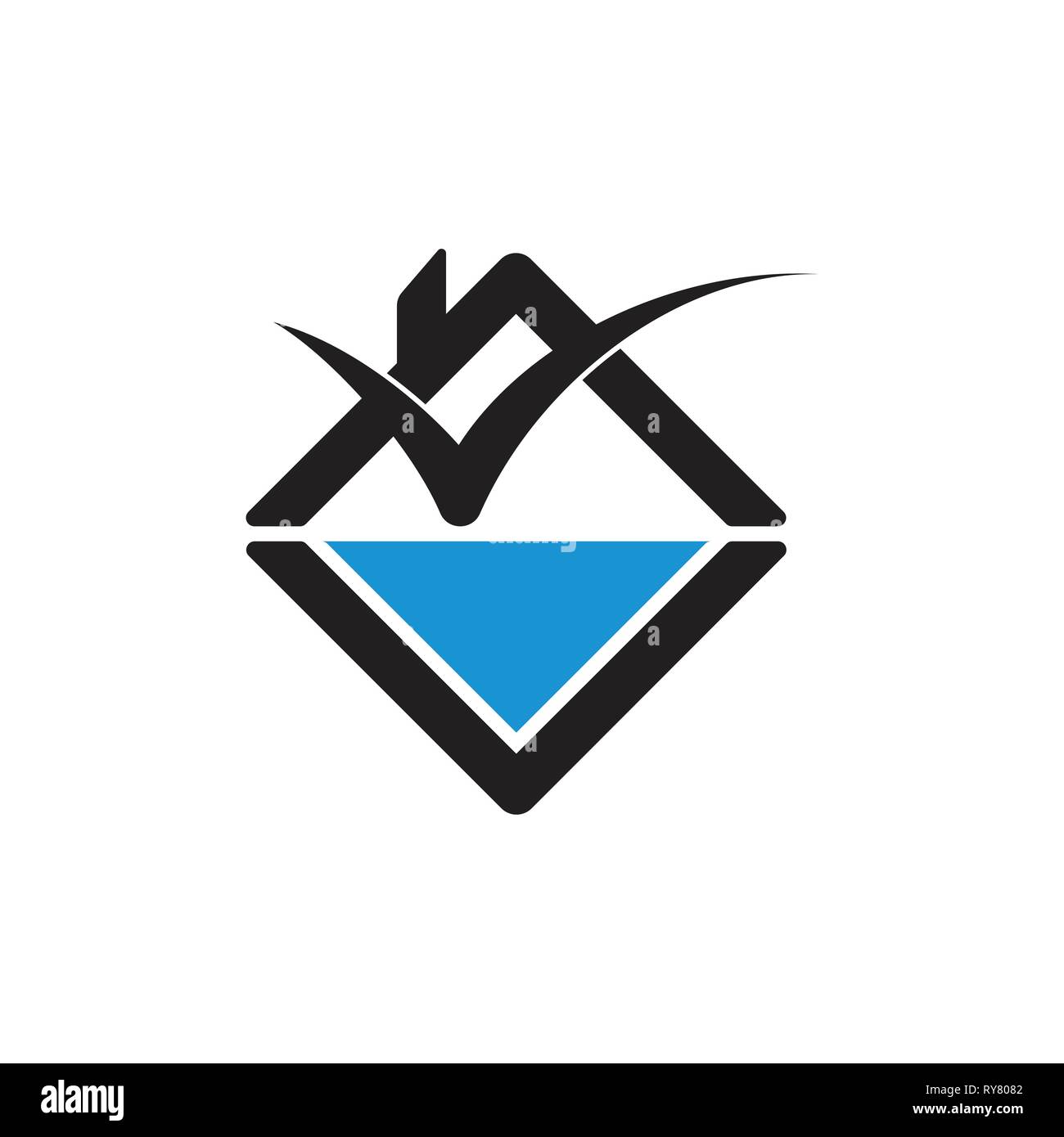 Piscine d'eau accueil vecteur logo Illustration de Vecteur