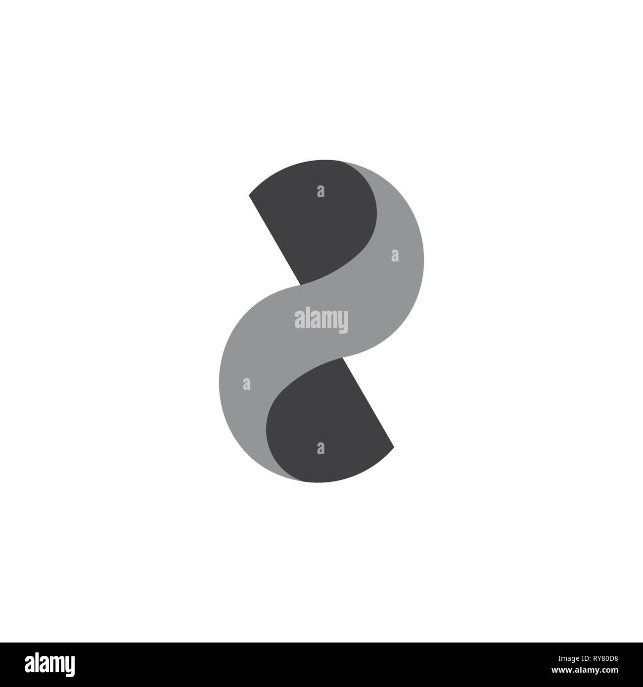 Twist numéro deux logo 3d vector Illustration de Vecteur