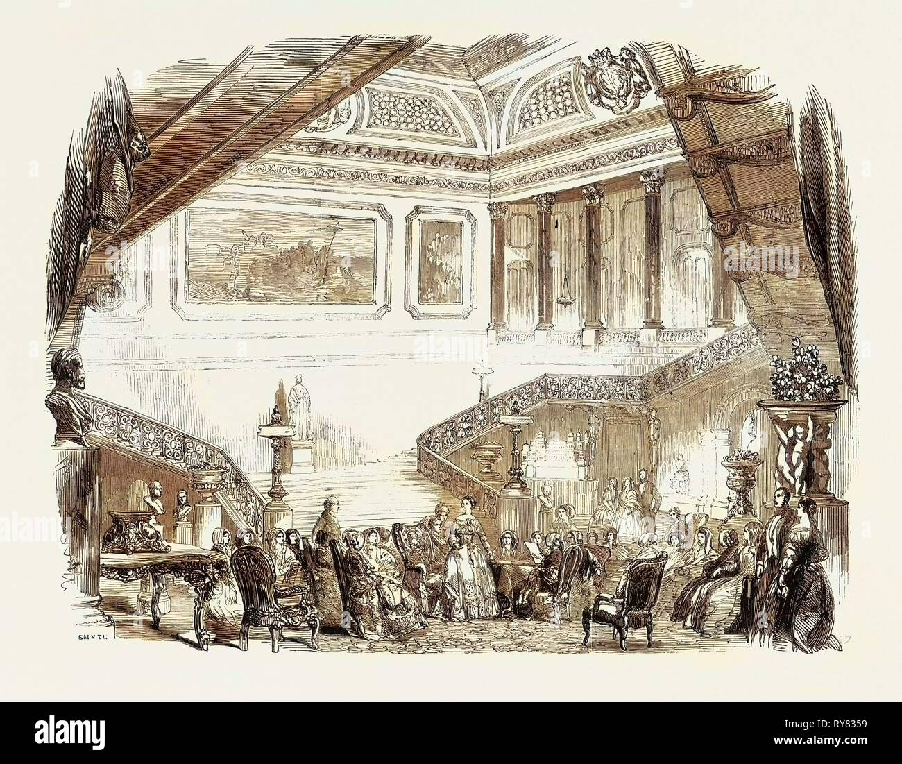 Réunion du Comité des dames à Stafford House, à l'aide de la grande exposition de l'industrie de toutes les nations, en 1851 Banque D'Images