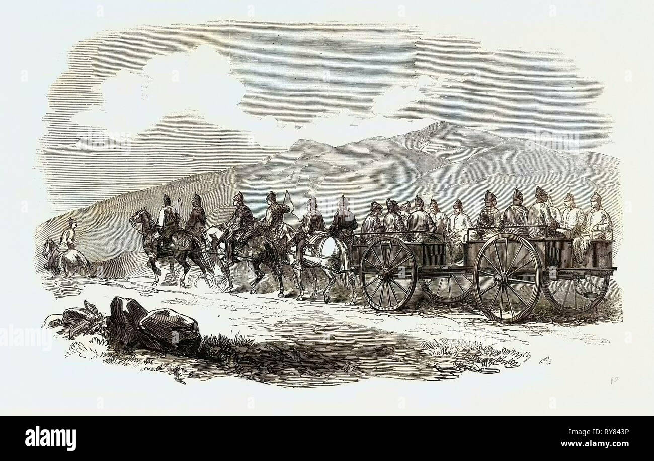 La mutinerie en Inde : Peshawur Land Transport Train Banque D'Images