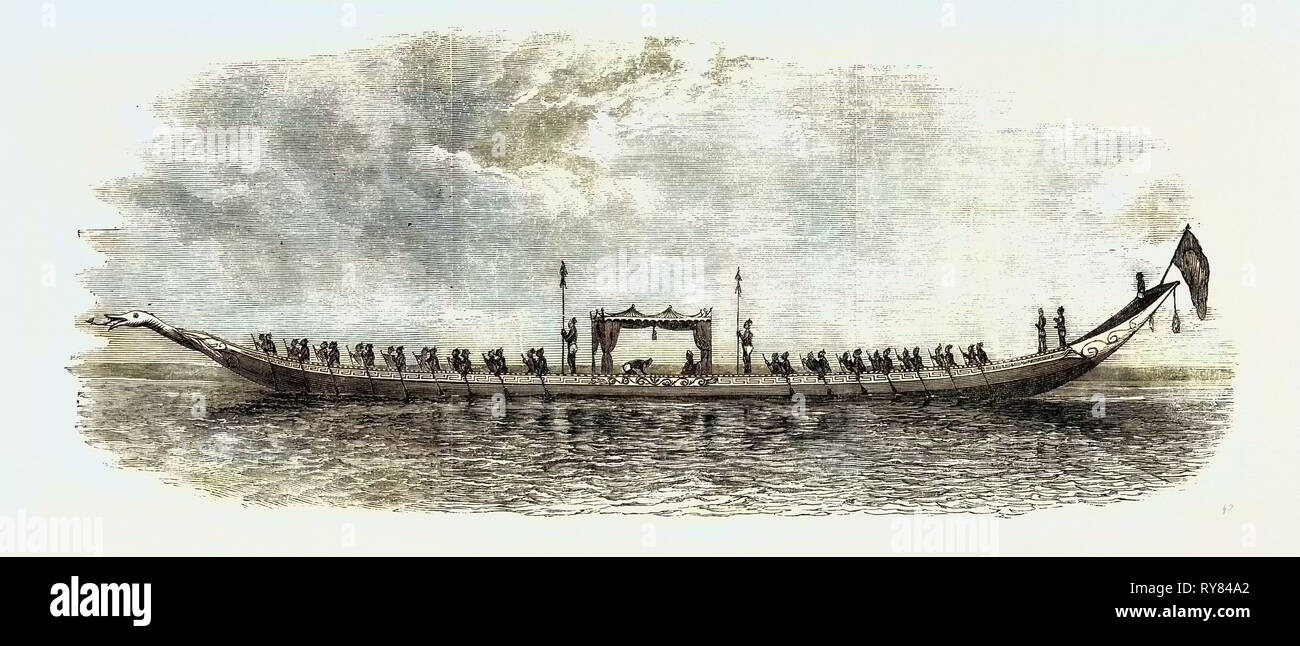 La Barge royale du deuxième Roi de Siam (longueur 87 pieds Banque D'Images