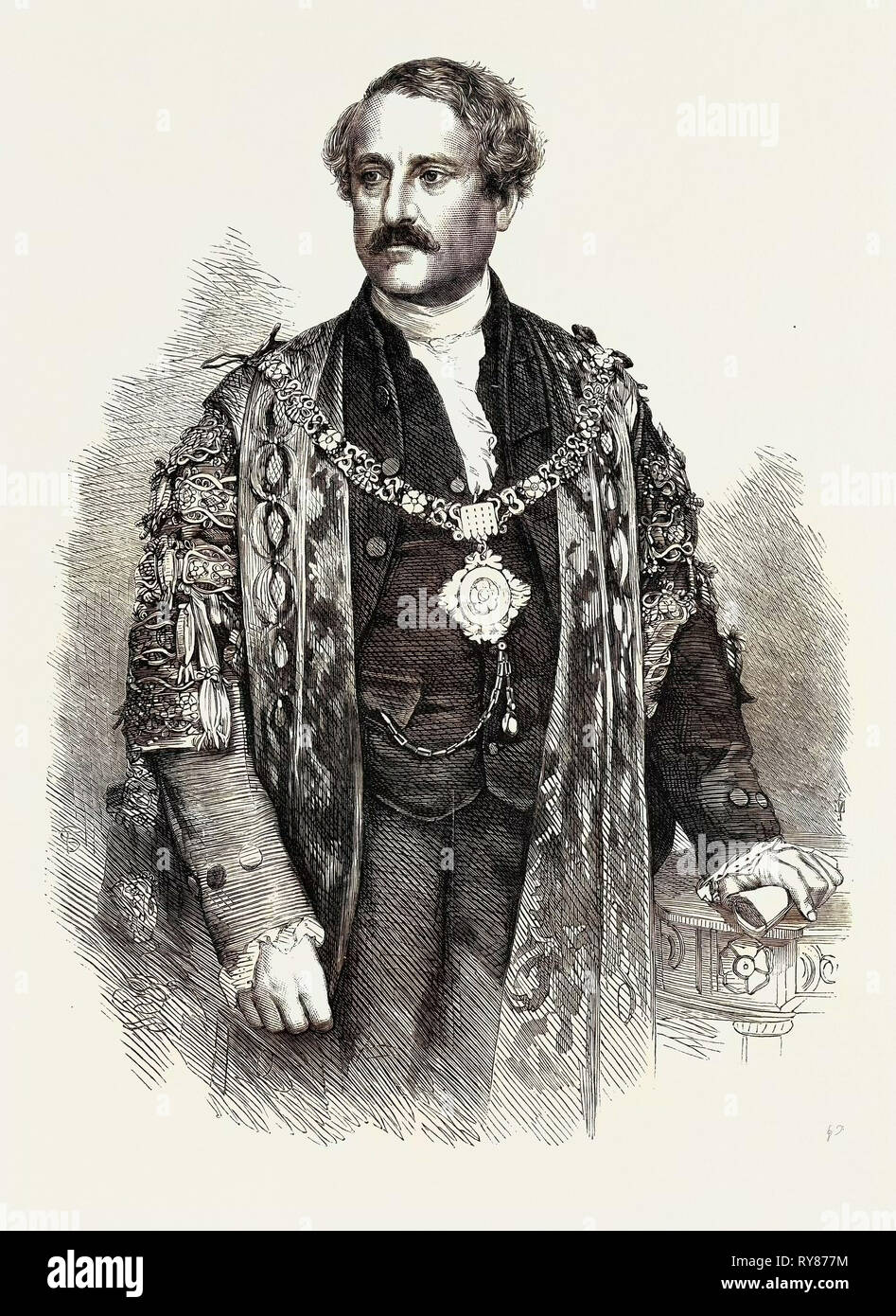 Le très honorable W.F. Allen le nouveau Lord-maire de Londres 1867 Banque D'Images