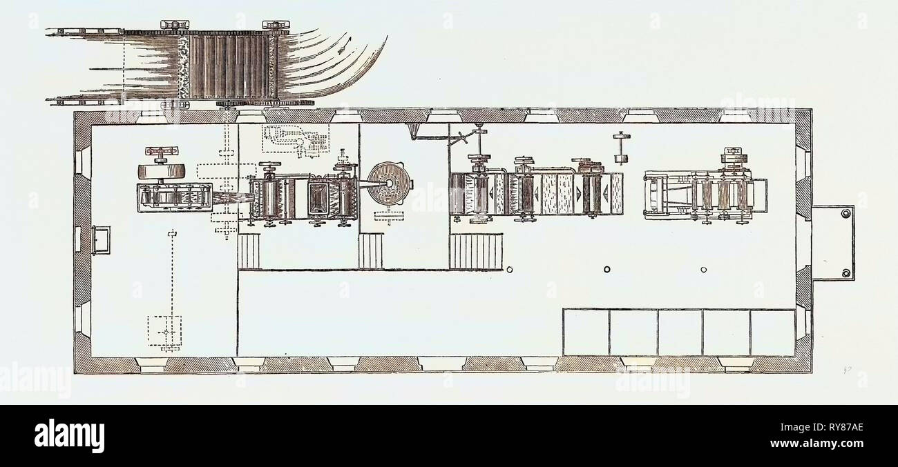 L'Exposition internationale de Paris : la pâte de manufacture avec H. Voeltier 1867 Machine de brevets de France Banque D'Images
