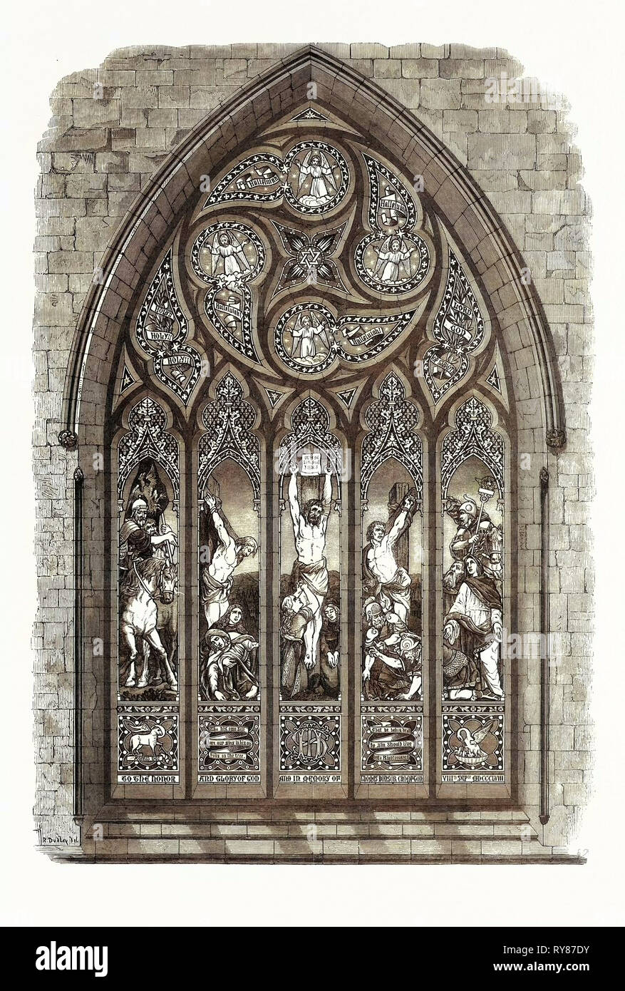 Vitrail, l'Exposition internationale 1862 Banque D'Images