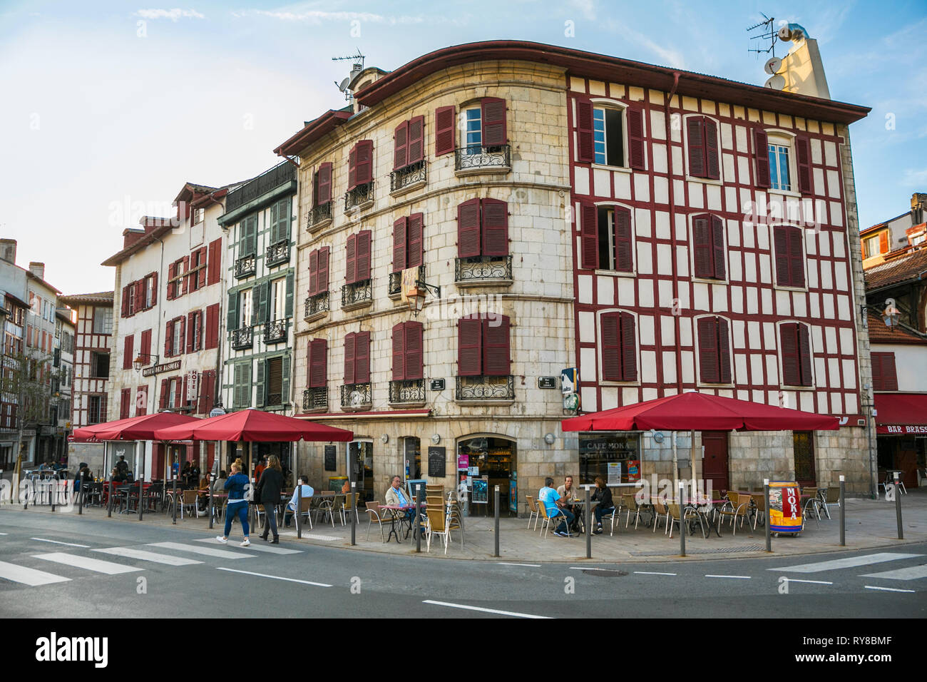 Rue des lisses Street. La ville de Bayonne. Bayona. Baiona. Département des Pyrénées Atlantique. Région Aquitaine. Labort (Labourd). Pays Basque . France Banque D'Images