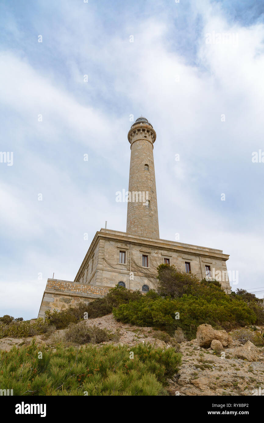 Le phare de Cabo de Palos dans la région de Murcie en Espagne Banque D'Images