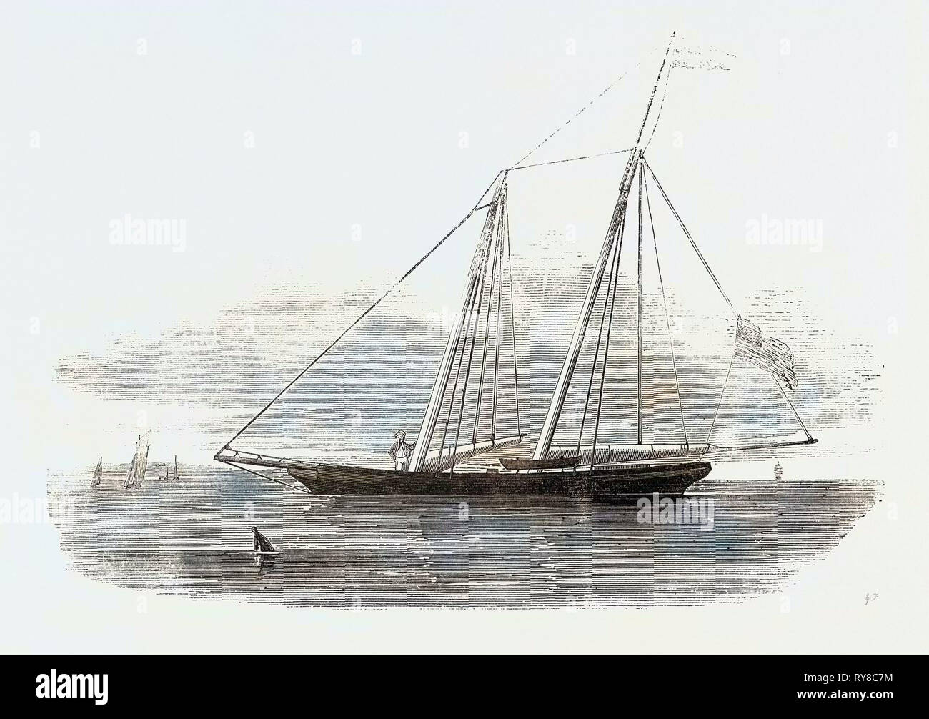 Les États-Unis Clipper 'Yacht America, du New York Yacht Club Banque D'Images