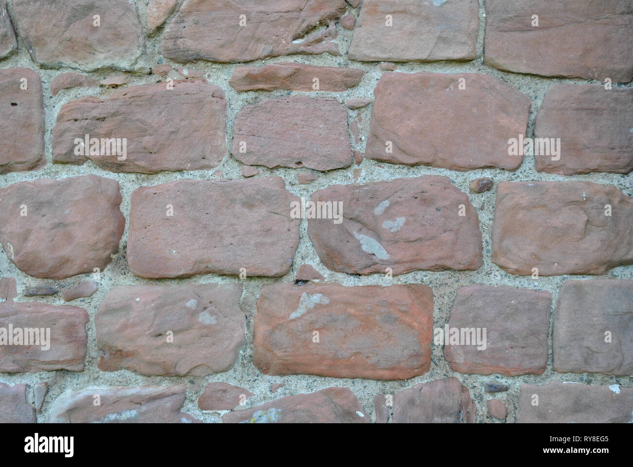 Un ancien mur de grès Banque D'Images