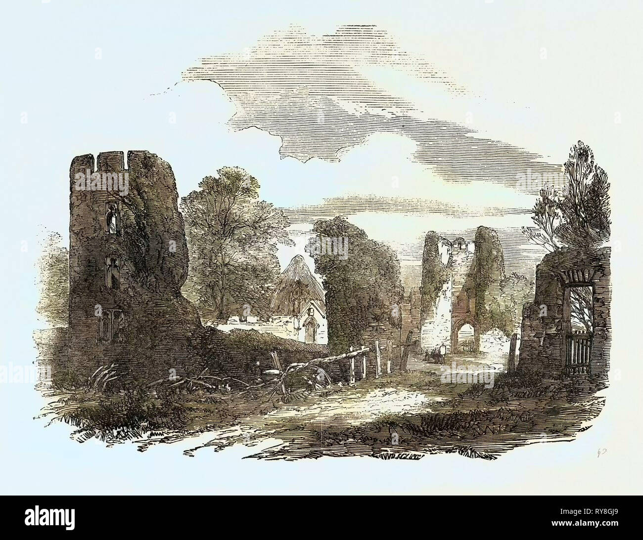 Ruines du château d'Farleigh-Hungerford, Somerset Banque D'Images