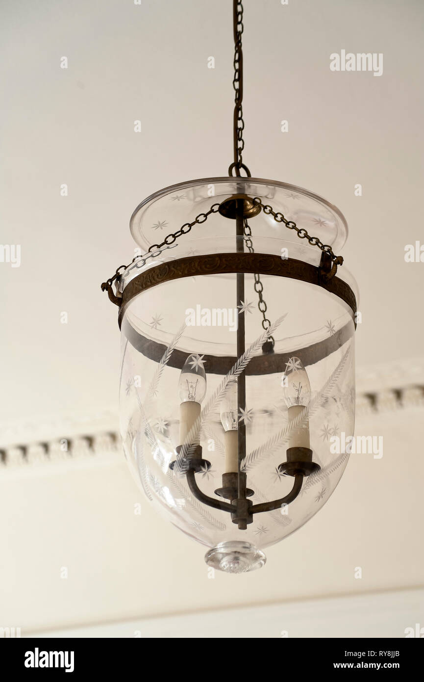 Pendentif 'old fashioned lumière à TEFL Lab à Londres, Angleterre Banque D'Images