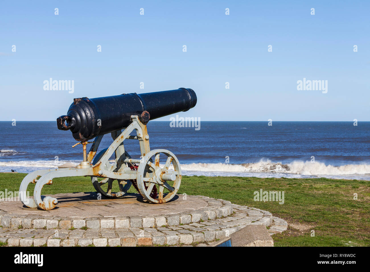 Le sebastopol Cannon sur le front de mer à Hartlepool, Angleterre, Royaume-Uni Banque D'Images