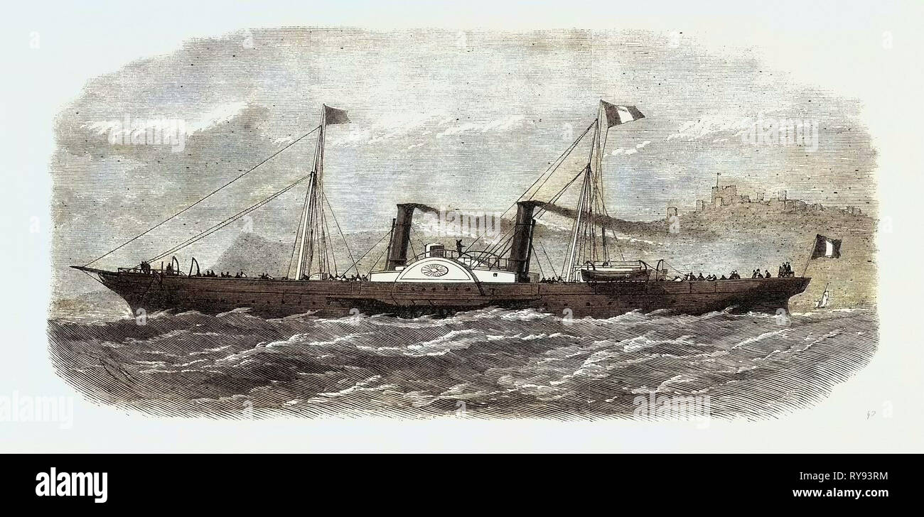 Le Louise Marie Ostende et Douvres 1867 Packet-Boat Banque D'Images