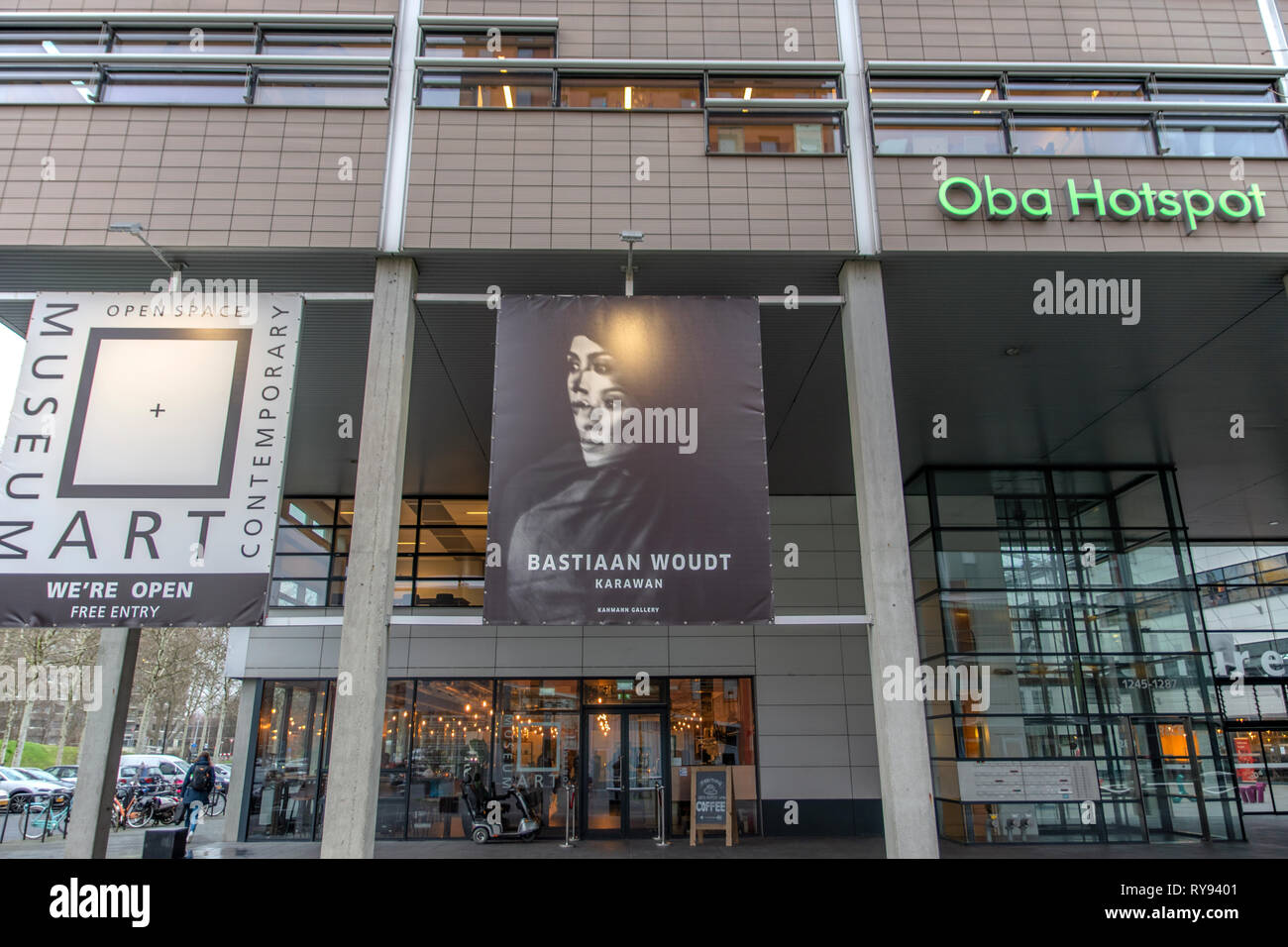 Billboard Bastiaan Woudt à l'Oscam Museum Amsterdam The Netherlands 2019 Banque D'Images