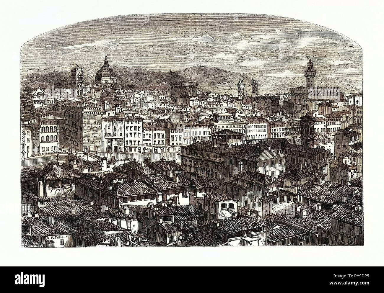 Florence, capitale de la Toscane Italie Banque D'Images
