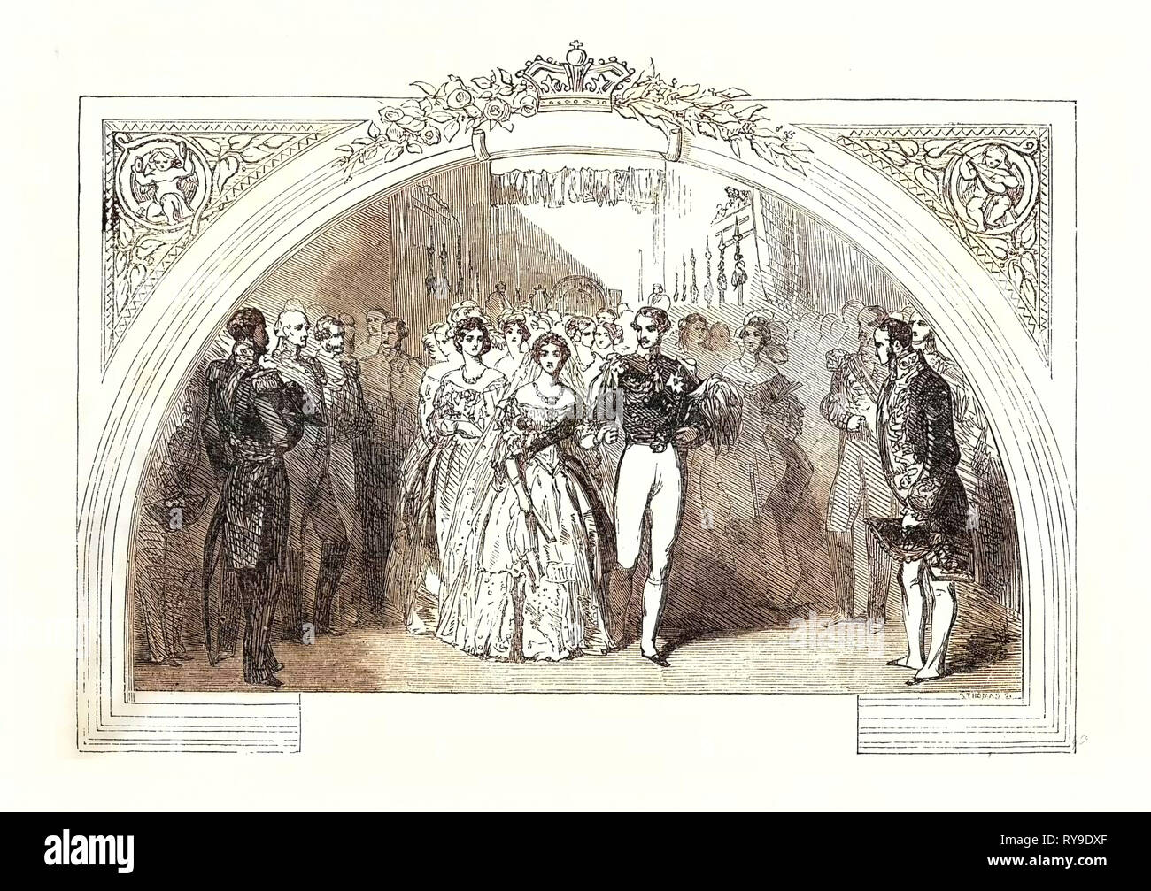 Mariage de la reine Victoria et le Prince Albert à la Chapelle Royale, St James's, 10 février 1840. Royaume-uni, Angleterre, Grande-Bretagne, Europe, France, Grande Bretagne, Banque D'Images