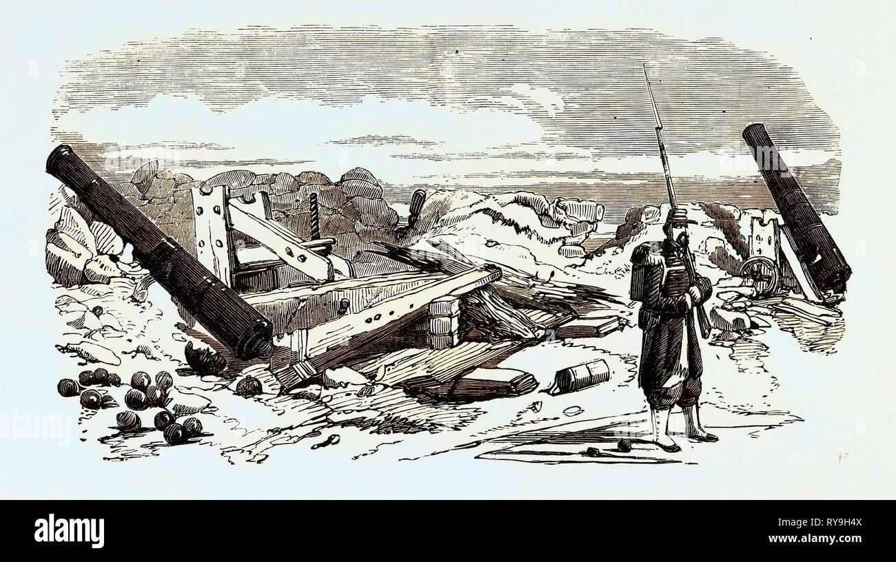 Kinburn fort : Effets de l'incident, 18 Octobre 1855 Banque D'Images