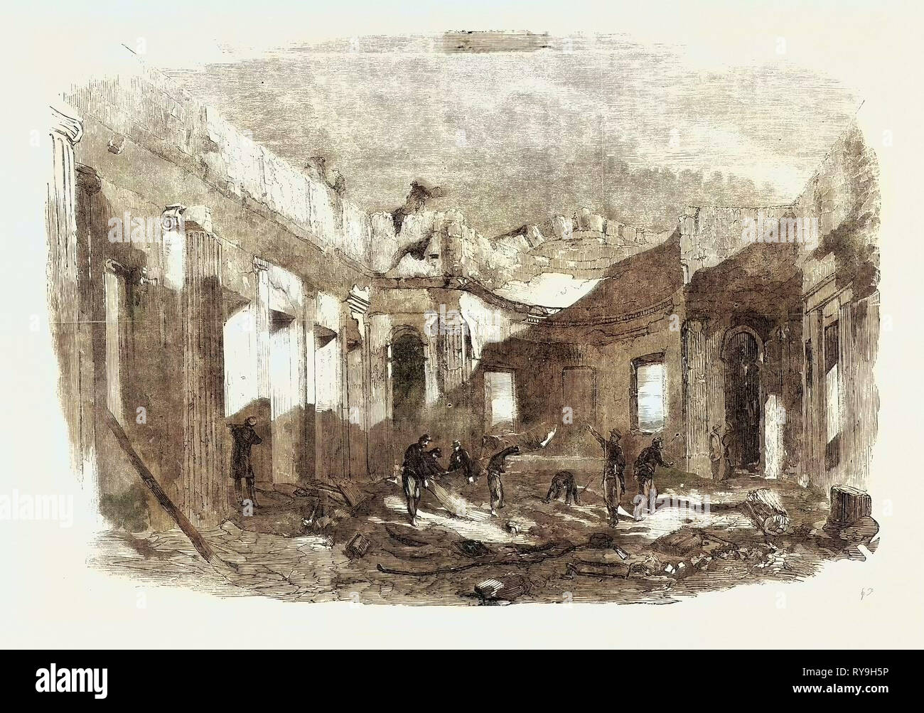 Ruines de l'église de Saint Pierre et Saint Paul, Sebastopol Banque D'Images