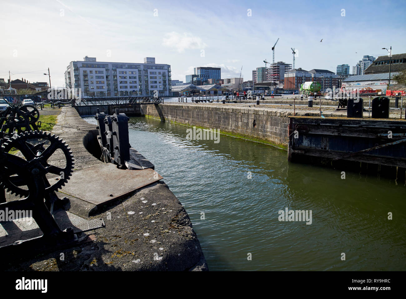 Camden Lock construit en 1790 une partie du grand canal docks d'écluses Dublin République d'Irlande Europe Banque D'Images