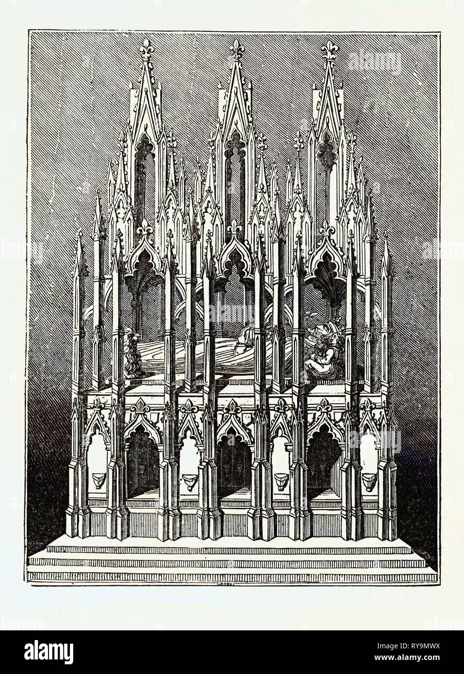 Tombe de EDWARD II DANS LA CATHÉDRALE DE GLOUCESTER, Royaume-Uni, Angleterre, Grande-Bretagne, Europe, France, Grande Bretagne, Banque D'Images