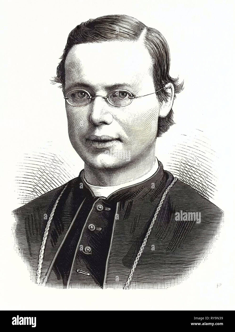 Rt. Le révérend Michael A. Corrigan, D.D., 1839 - 1902, Newly-Appointed au Cardinal Coadjuteur M 'Closkey. American Prélat de l'Église catholique romaine. États-unis, gravure 1880 1881 Banque D'Images