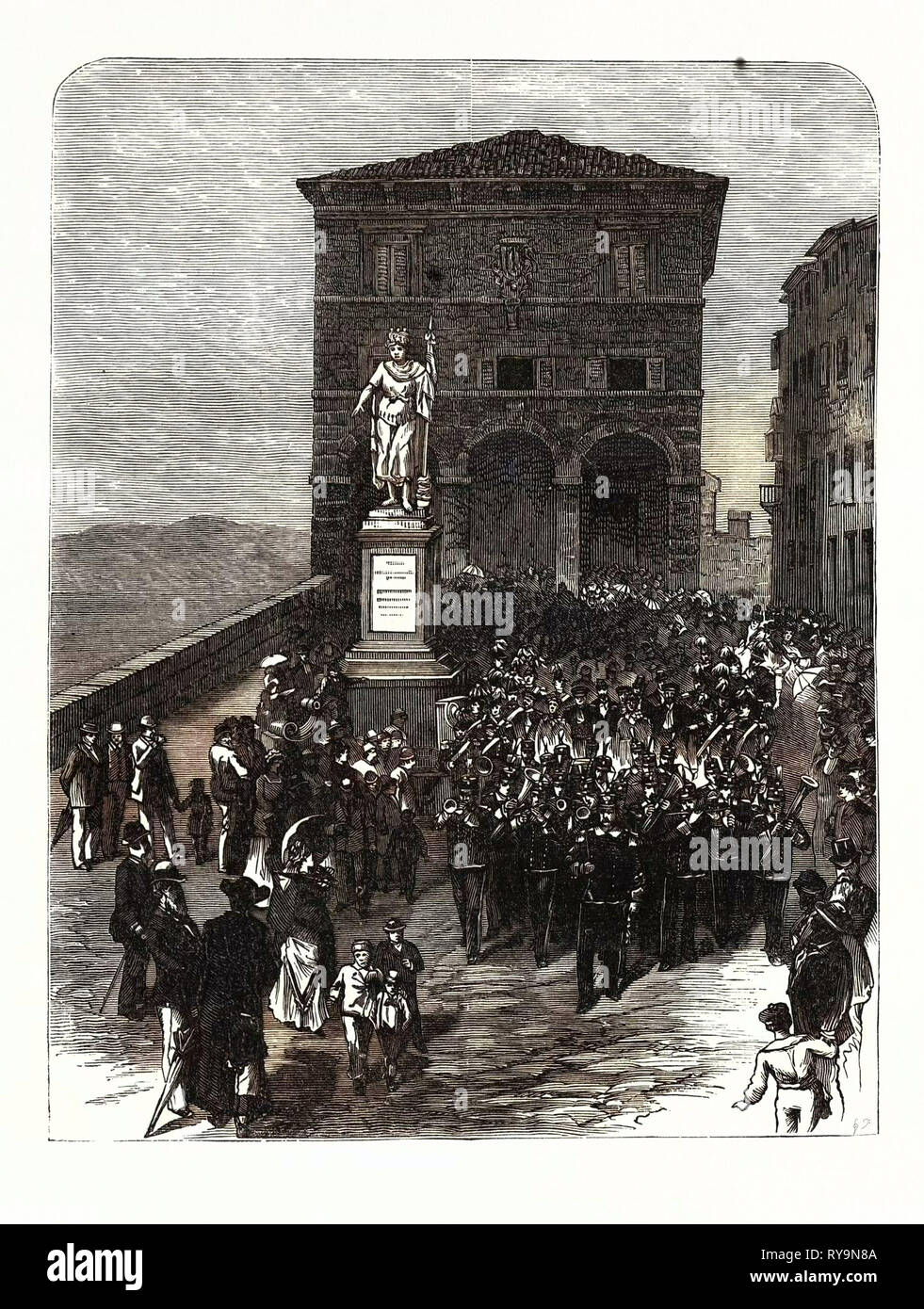 Italie : Entrée de la nouvelle administration de la République de Saint-Marin. 1880 Gravure 1881 Banque D'Images