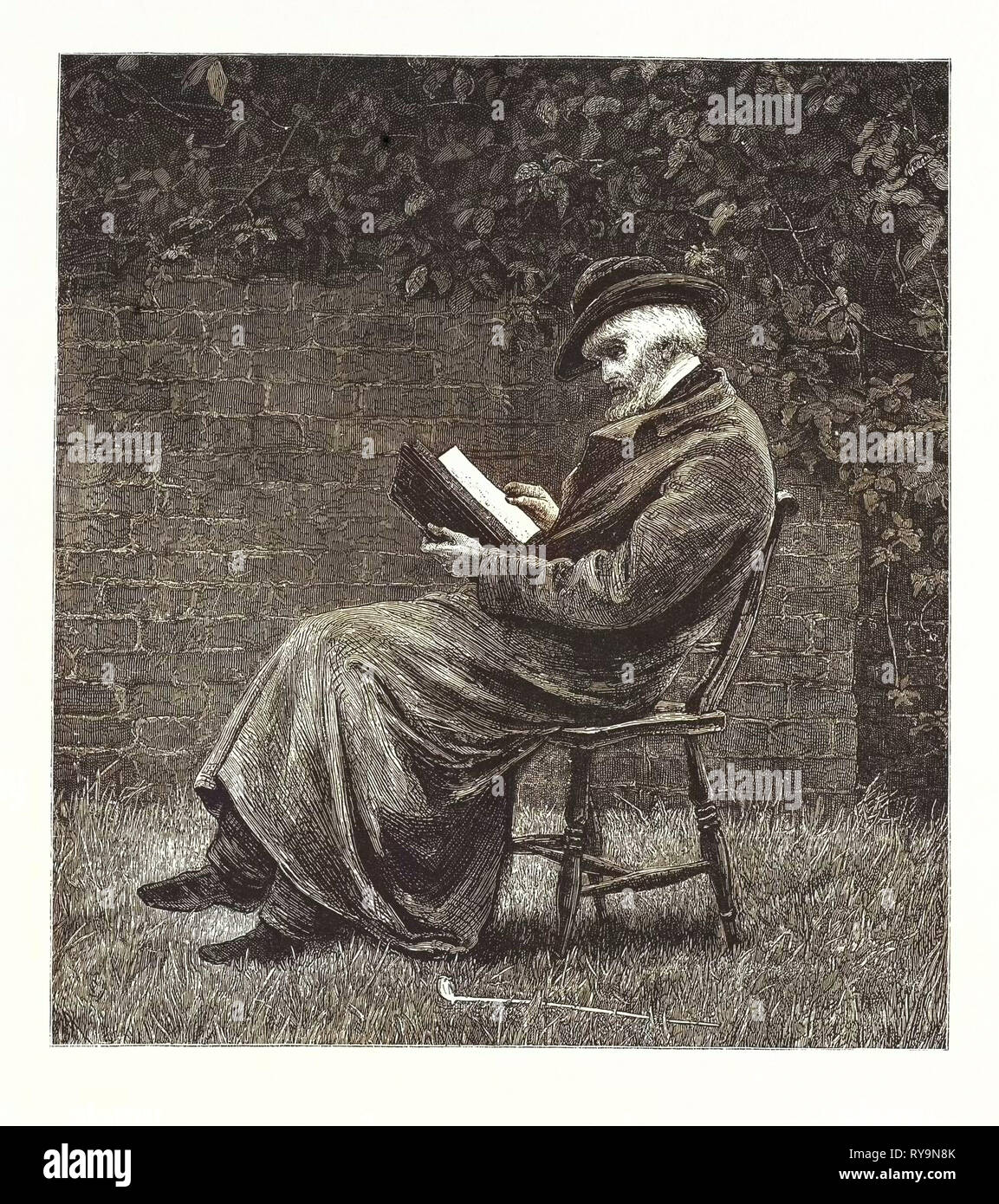 Thomas Carlyle, 1795 - 1881. Philosophe écossais, écrivain, historien et enseignant au cours de l'ère victorienne., gravure 1880 1881 Banque D'Images