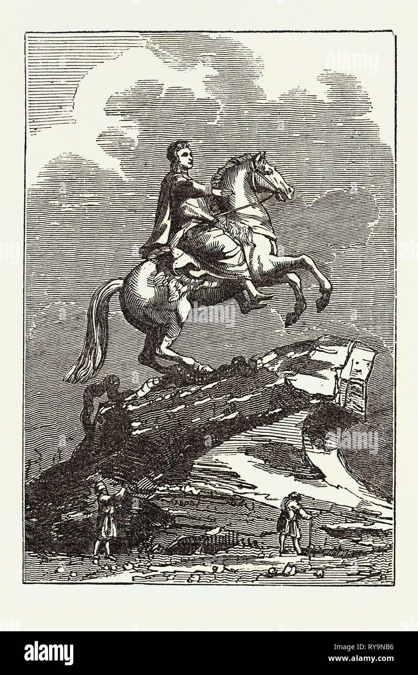 STATUE DE PIERRE LE GRAND EN RUSSIE Banque D'Images