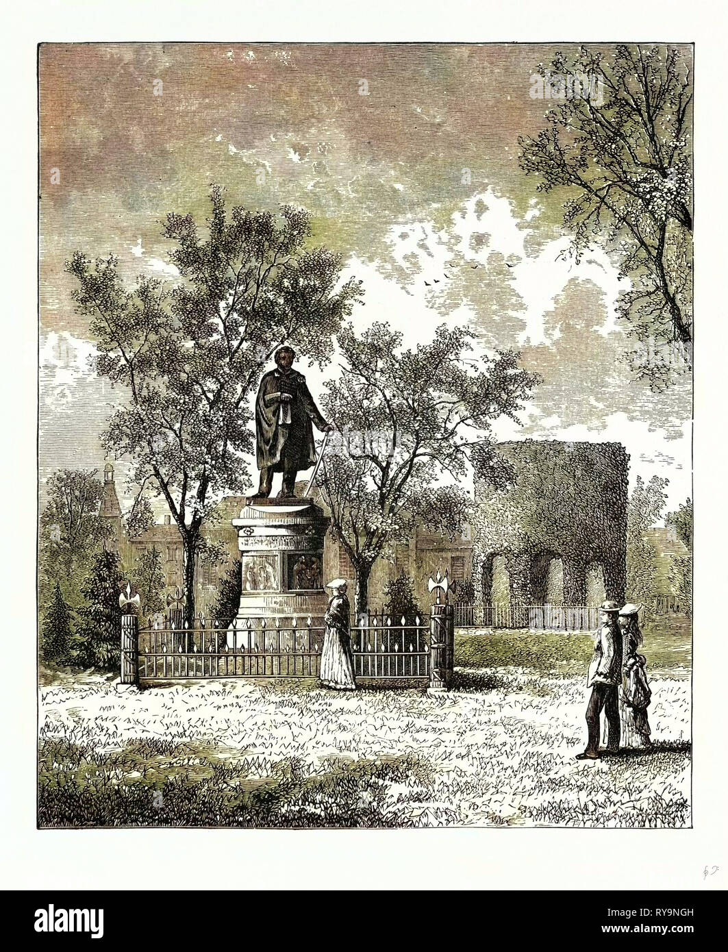 Statue du Commodore Perry, États-Unis d'Amérique Banque D'Images