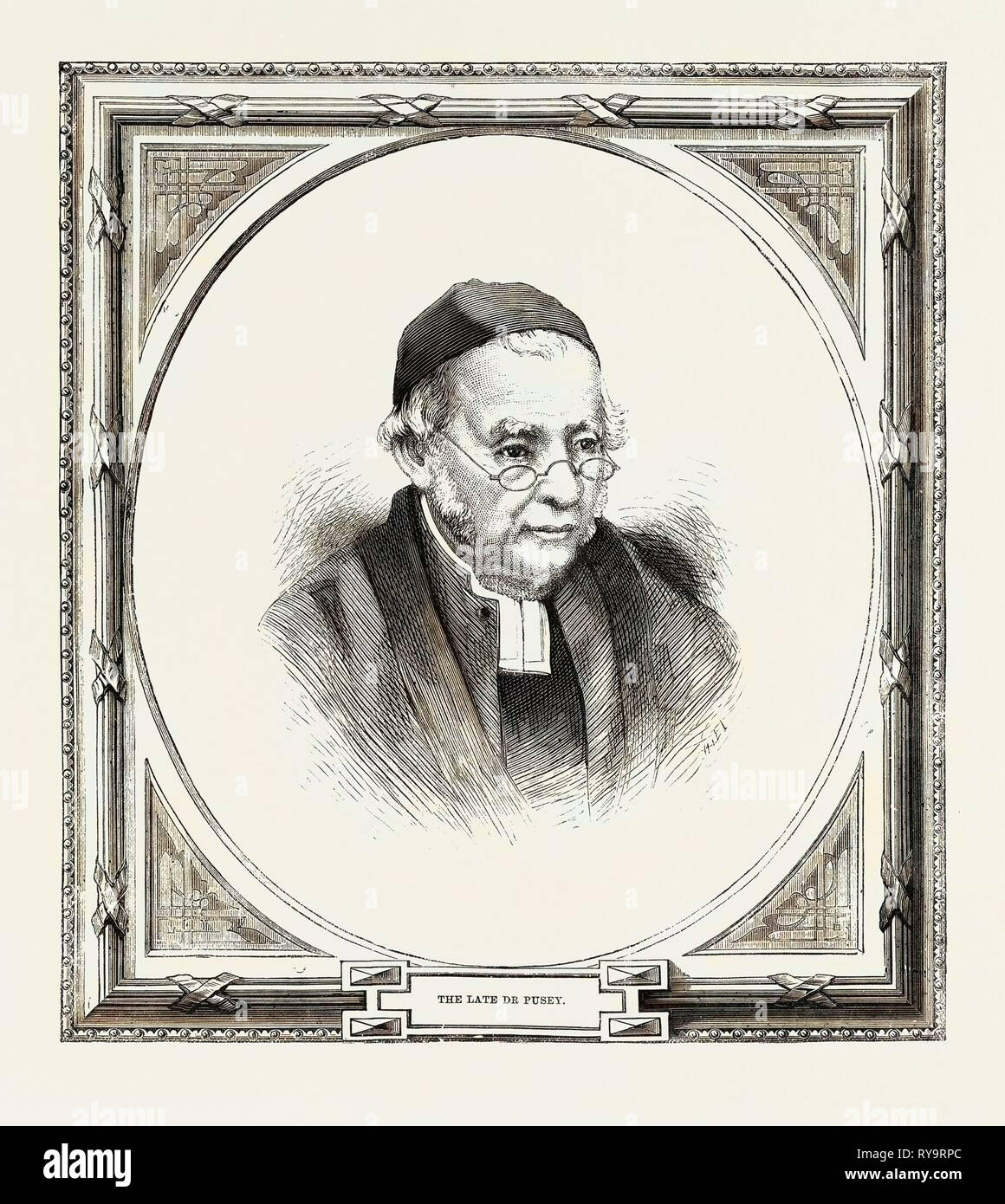 Edward Bouverie Pusey 22 Août 1800 - 16 septembre 1882 était un homme d'anglais et professeur d'hébreu à Christ Church (Oxford). Il a été l'un des leaders du mouvement d'Oxford, UK, 1882 Gravure, la Grande-Bretagne, britannique, Europe, France, Grande Bretagne, Banque D'Images