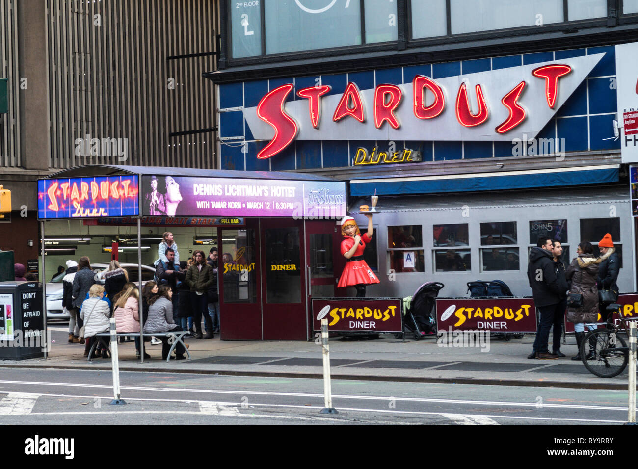 Stardust Diner Façade, Times Square, New York, USA Banque D'Images