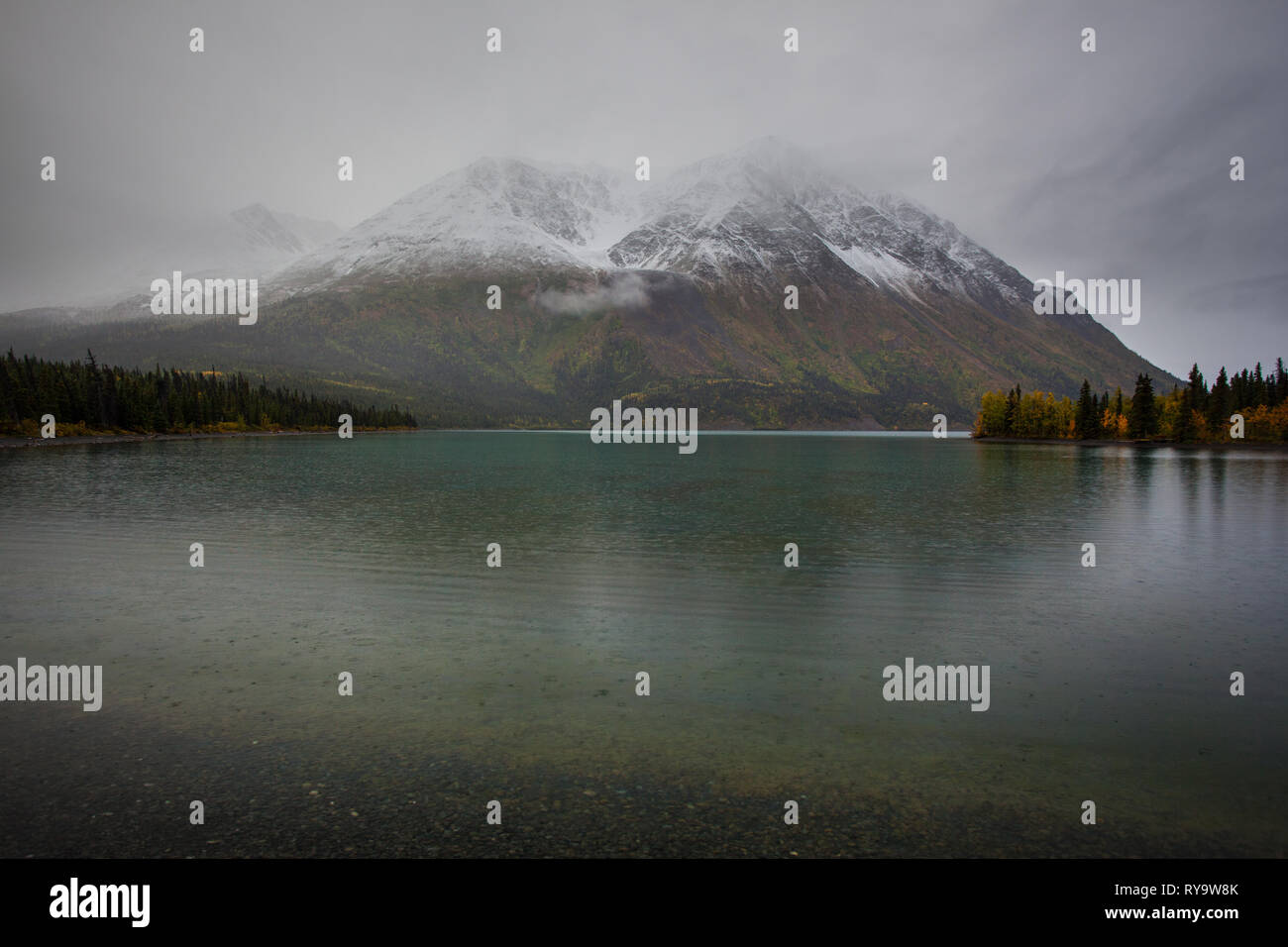 Le lac Kathleen, Réserve de parc national Kluane, Yukon Territory, Canada Banque D'Images