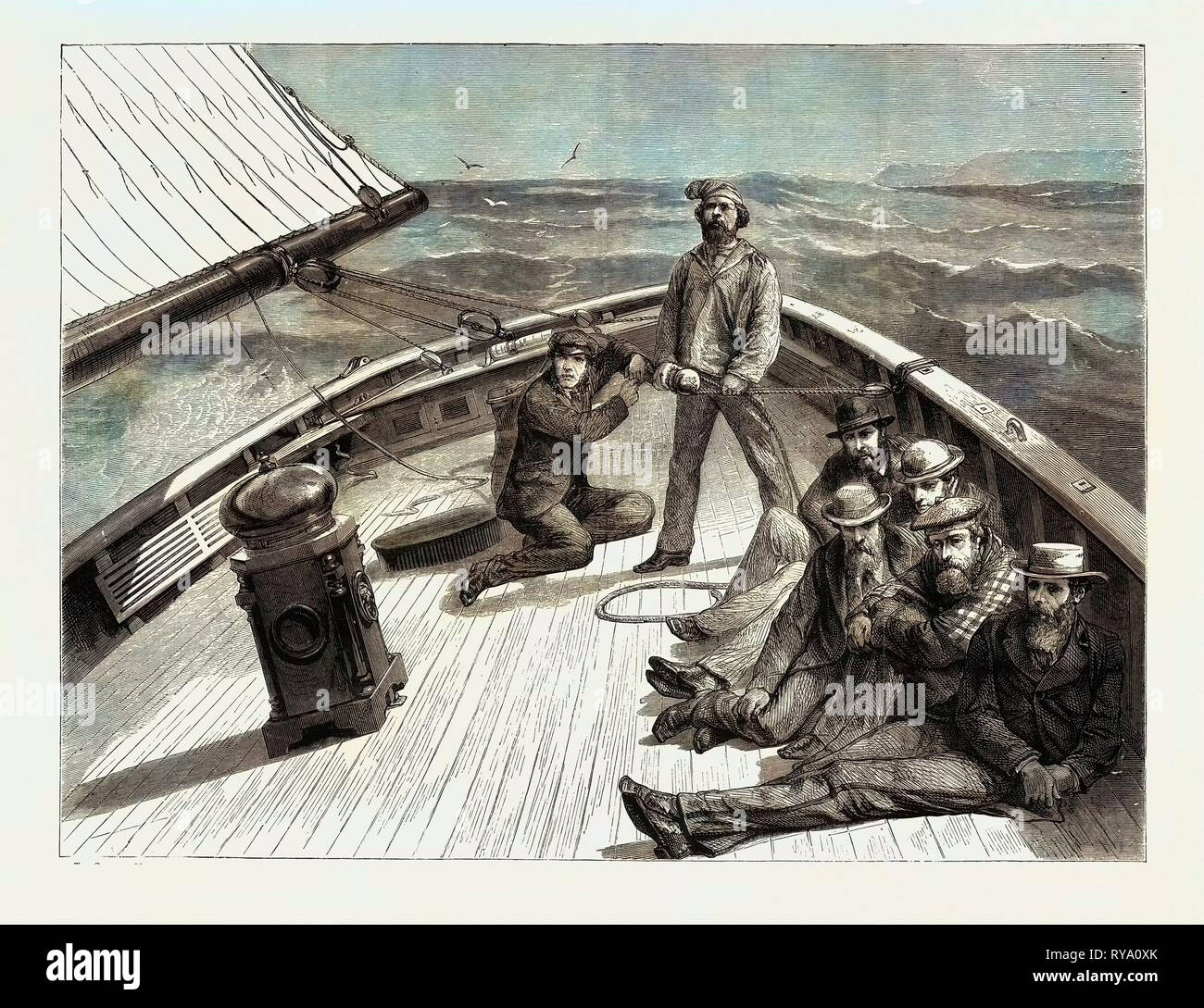 L'Anglo-American, Yacht-Race à bord la Cambria, 1870 Banque D'Images